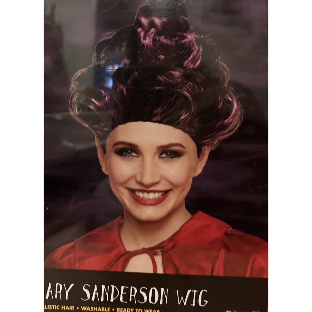 Adult Disney Hocus Pocus MARY SANDERSON Costume WIG Witch SPIDER CLIP